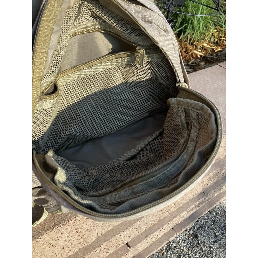 Fieldline Tactical Backpack Beige PO#61170 MOLLE Padded Adjustable Straps 19”